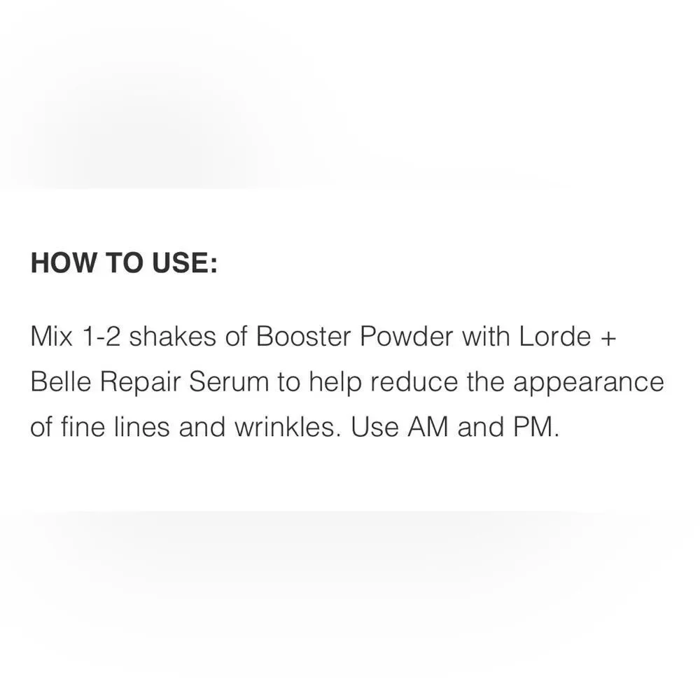 Lorde + Belle Wrinkle Reducing Booster NWT/ NIB